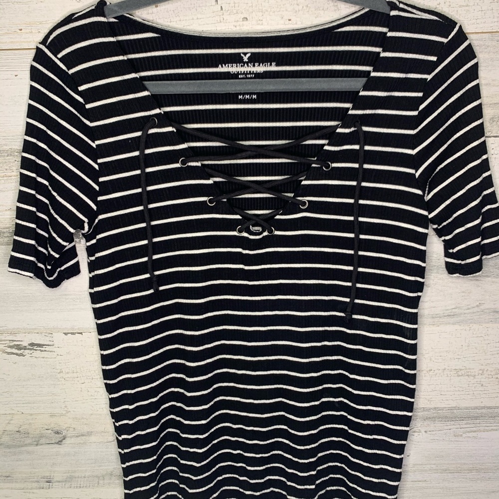 American Eagle Outfitters lace up T-shirt